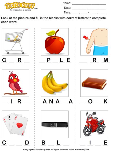 Look At The Picture And Complete The Words Look at the picture and write the correct word in the blank of each